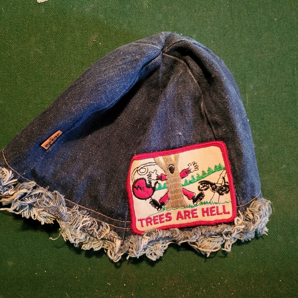 Levi's 1970s Vintage Orange Tab Bucket Hat | "Trees Are Hell" "Yamaha" | Cool!